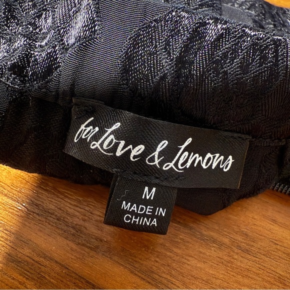 For Love and Lemons Melody Mini Dress in Black Size Medium - Picture 8 of 13